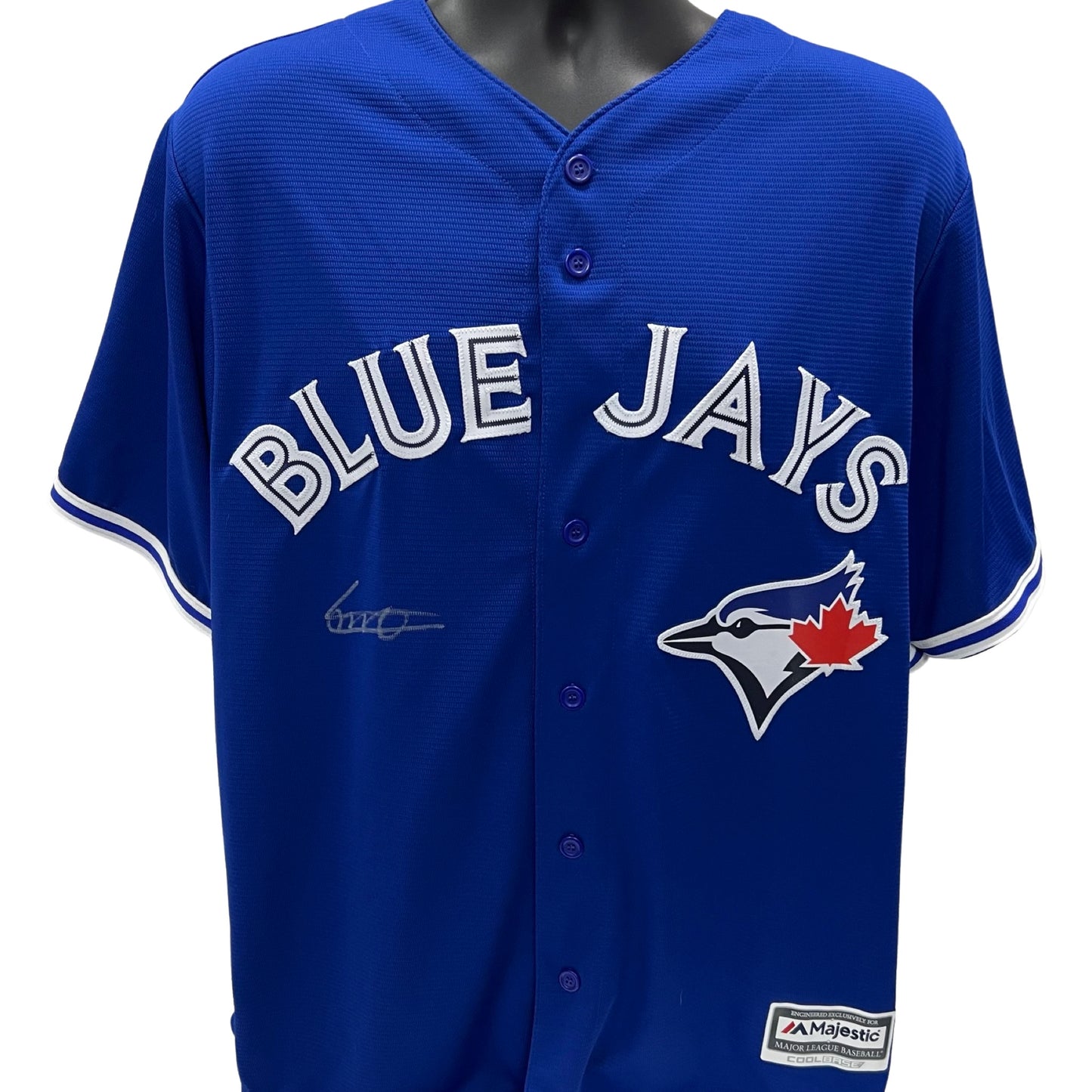 Vladimir Guerrero Jr Autographed Toronto Blue Jays Blue Majestic Cool Base Jersey AJ Sportsworld COA