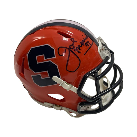 Joe Morris Autographed Signed Syracuse Orange Mini Helmet Beckett BAS