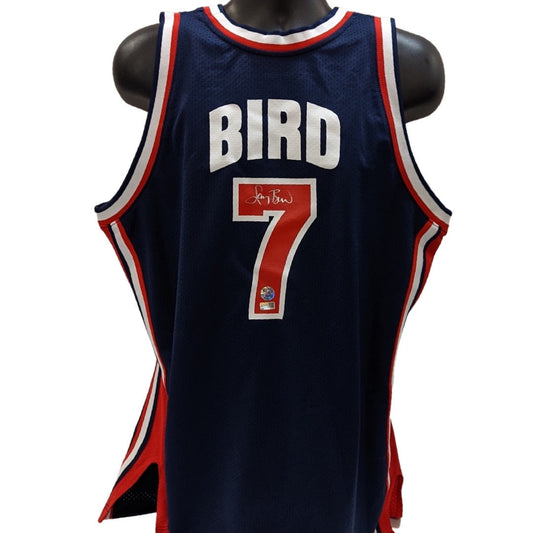 Larry Bird Autographed Boston Celtics 1992 USA Basketball Olympic Dream Team Navy Mitchell & Ness Authentic Jersey Steiner CX & Larry Bird COA