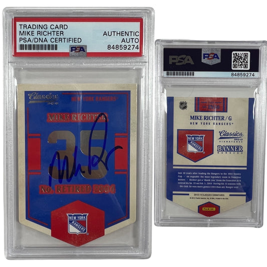 2012-13 Mike Richter Classics Signature Banner Numbers #EN56 Autographed PSA Auto Authentic