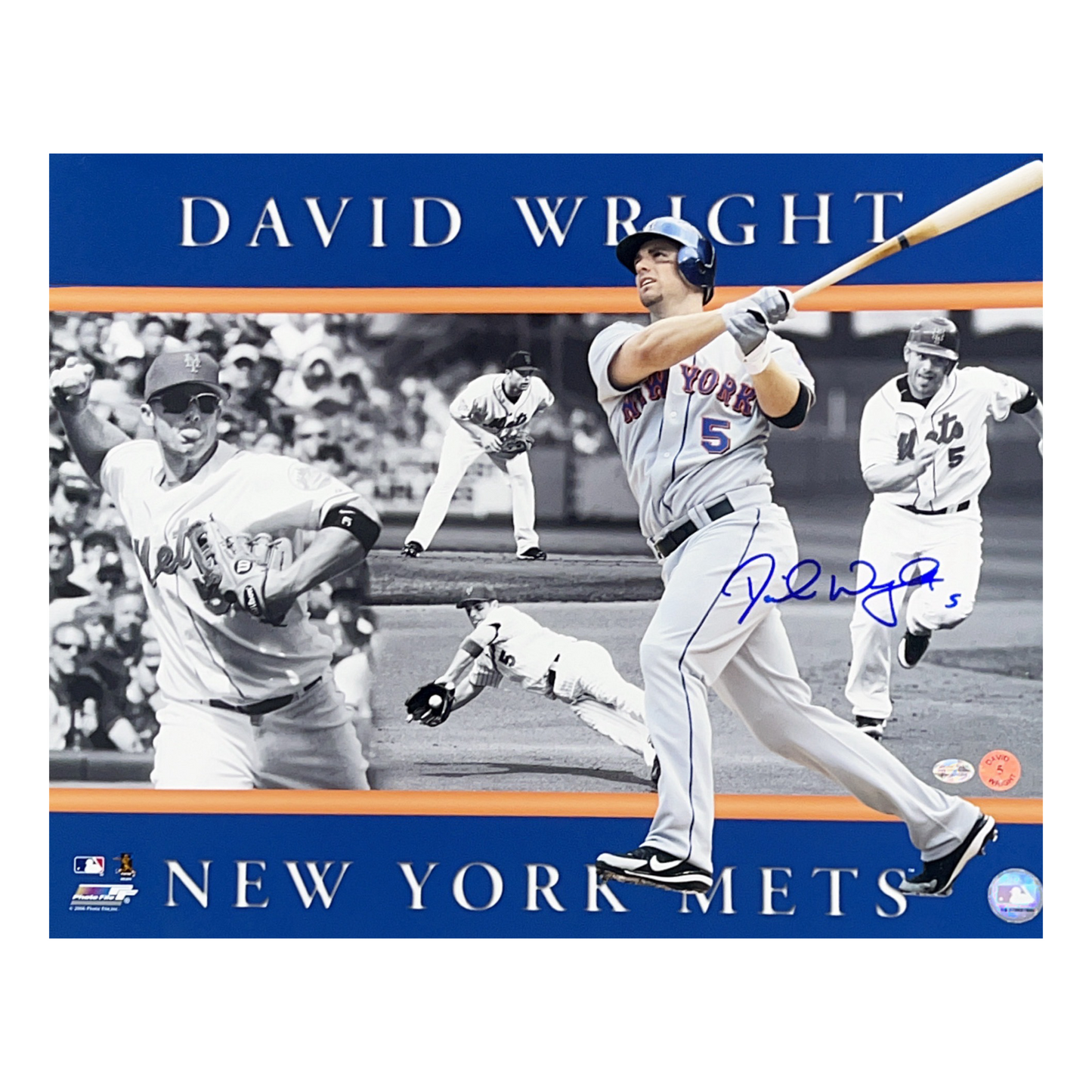 David Wright Autographed New York Mets Collage 16x20 MLB - Unframed