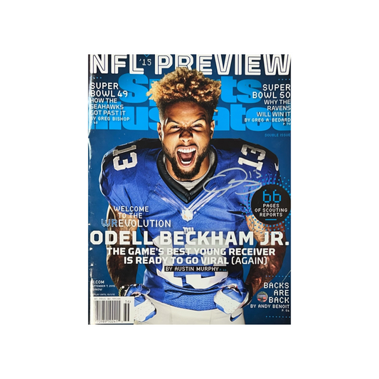 Odell Beckham Jr Autographed New York Giants Sports Illustrated Magazine Steiner