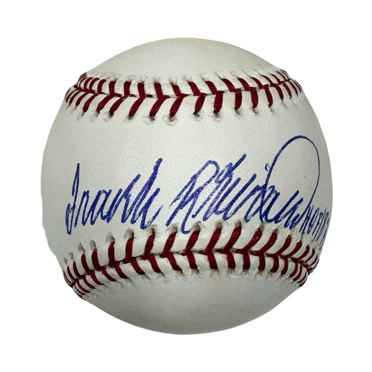 Frank Robinson Autographed Official American League Baseball “HOF 82” Inscription JSA