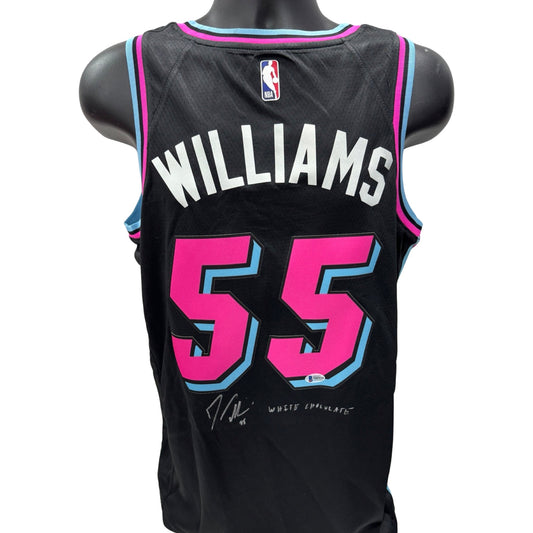 Jason Williams Autographed Miami Heat Nike South Beach Jersey Beckett
