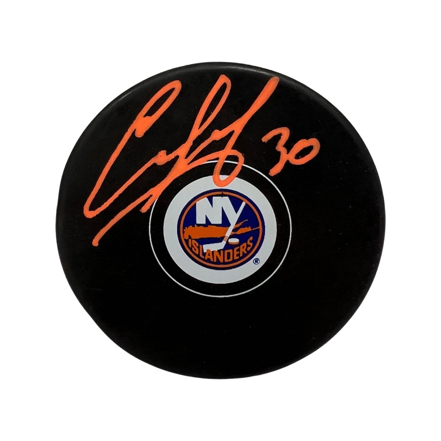 Ilya Sorokin Autographed New York Islanders Logo Puck Beckett