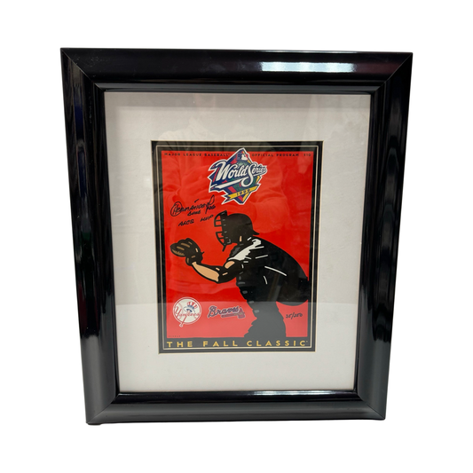 Orlando El Duque Hernandez Autographed New York Yankees Framed 1999 World Series Program ALCS MVP Inscription LE 35/250 MLB