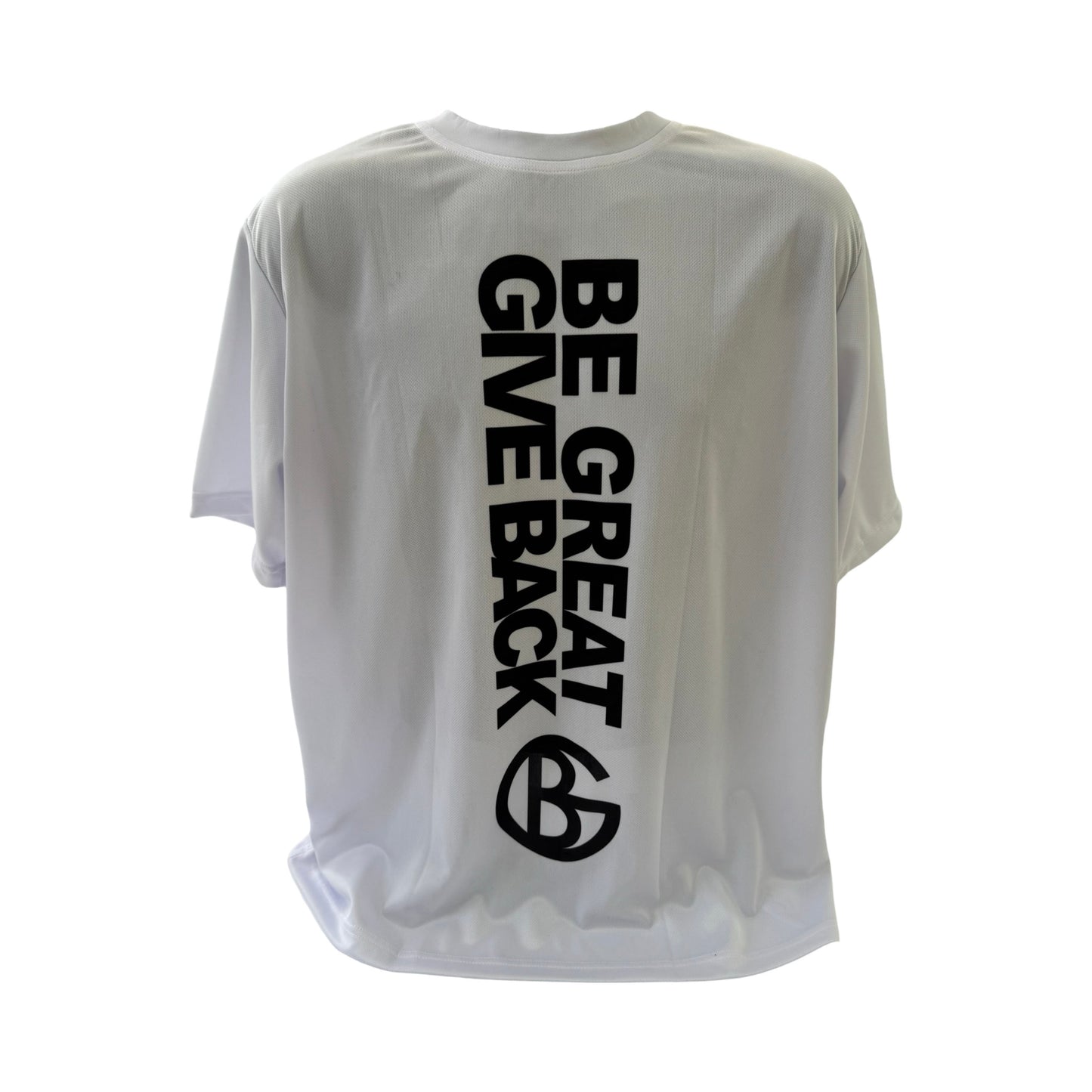 BG Give Back White Vertical Text T-Shirt - X-Large