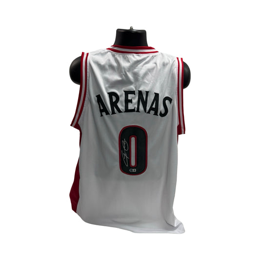 Gilbert Arenas Autographed Arizona Wildcats White Jersey Beckett BAS