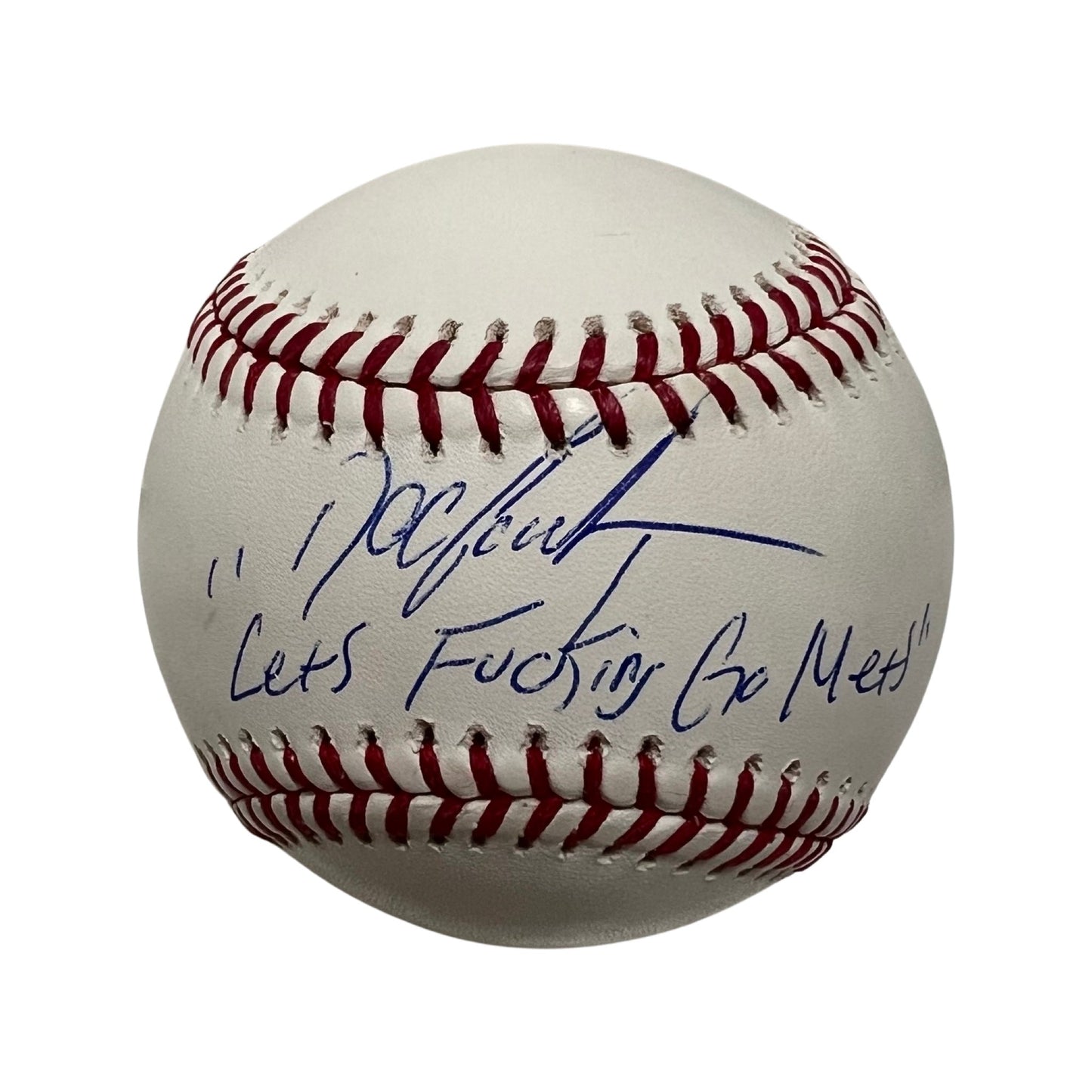 Doc Gooden Autographed New York Mets OMLB Let’s Fucking Go Mets Inscription JSA