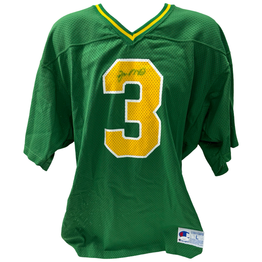 Joe Montana Autographed Notre Dame Fighting Irish Green Champion Authentic Jersey JSA