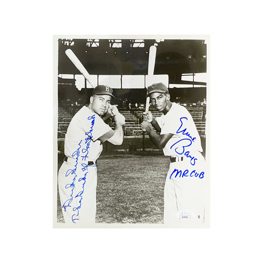 Ernie Banks & Duke Snider Autographed 8x10 “Mr Cub, The Duke of Flatbush” Inscriptions JSA