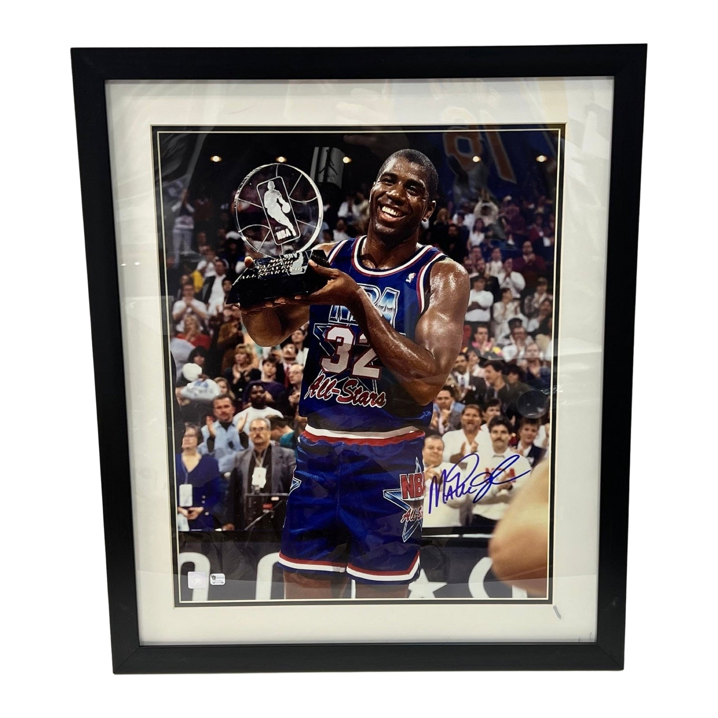 Magic Johnson Autographed Los Angeles Lakers NBA All Star Game Framed 16x20 JSA