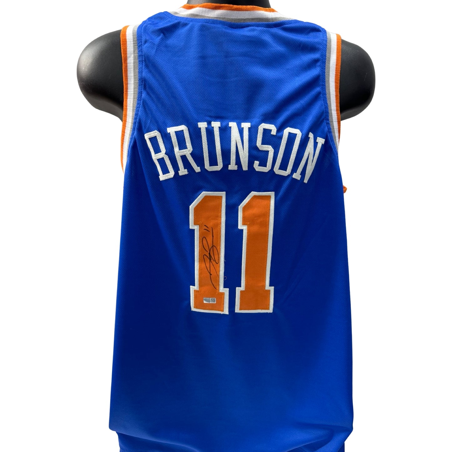 Jalen Brunson Autographed New York Knicks Blue Jersey Steiner CX