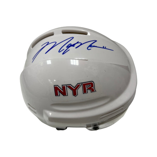 Mark Messier Autographed New York Rangers White Mini Helmet Inscription Steiner CX