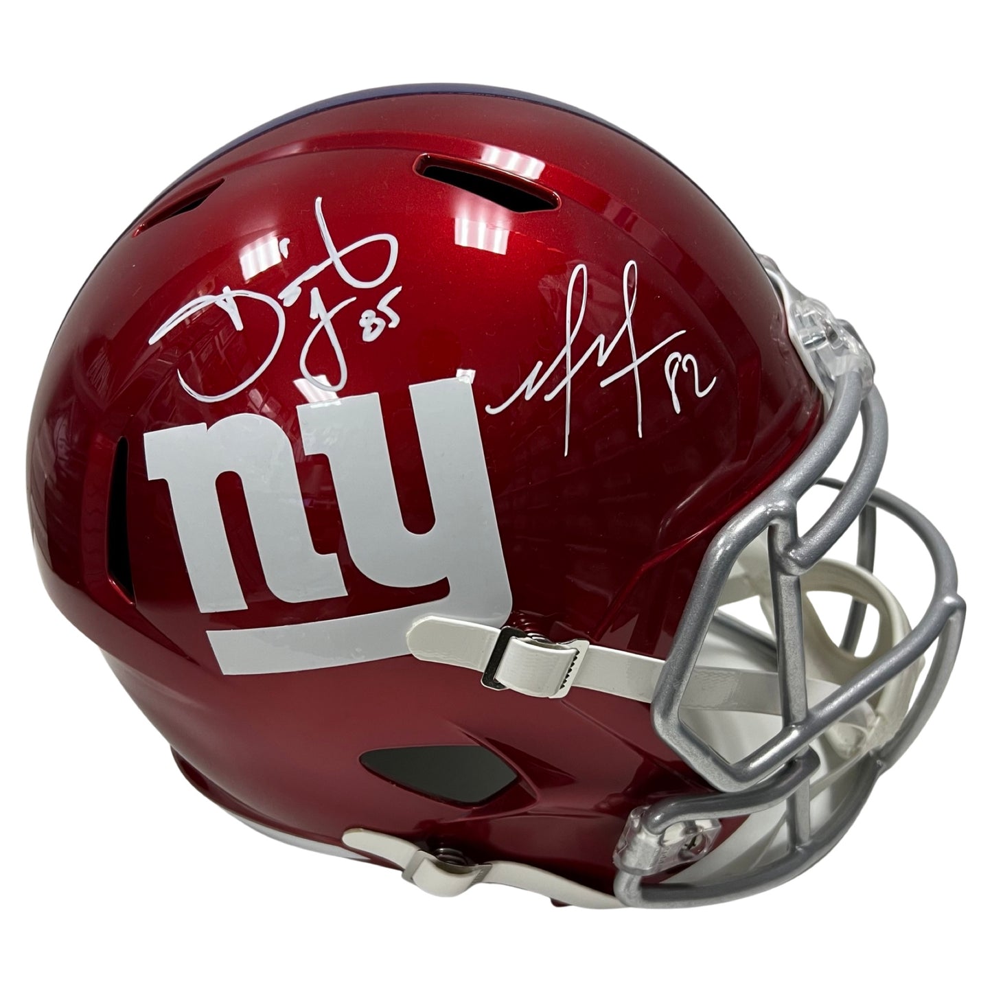 David Tyree & Mario Manningham Autographed New York Giants Flash Replica Helmet Steiner CX