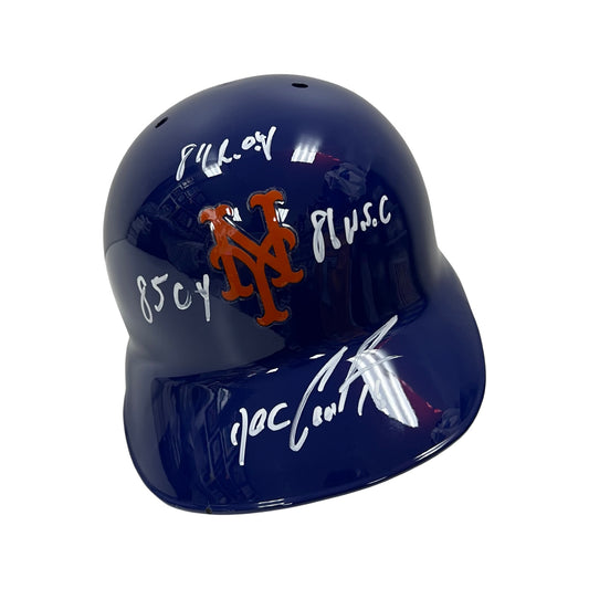 Doc Gooden Autographed New York Mets Batting Helmet “84 ROY, 85 Cy, 86 WSC” Inscriptions Steiner CX