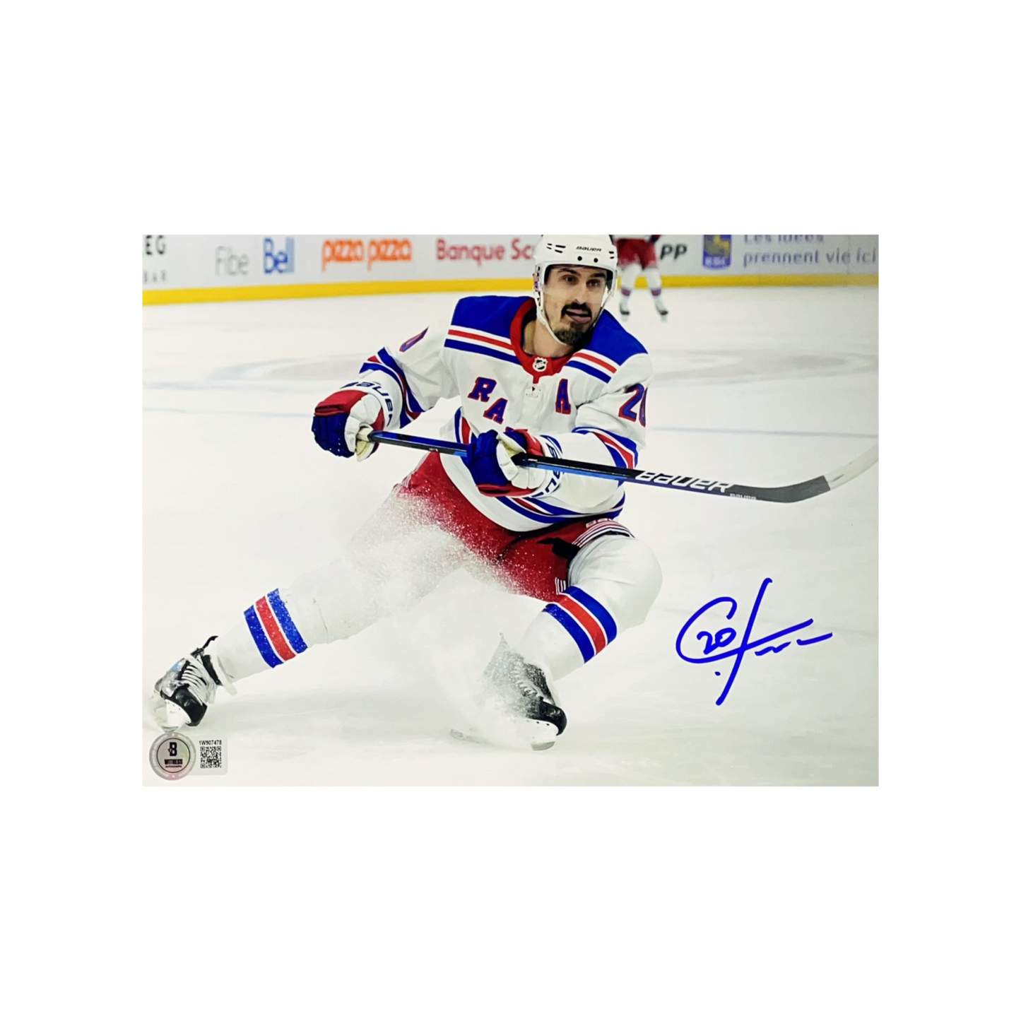 Chris Kreider Autographed New York Rangers Tongue Out 8x10 Beckett