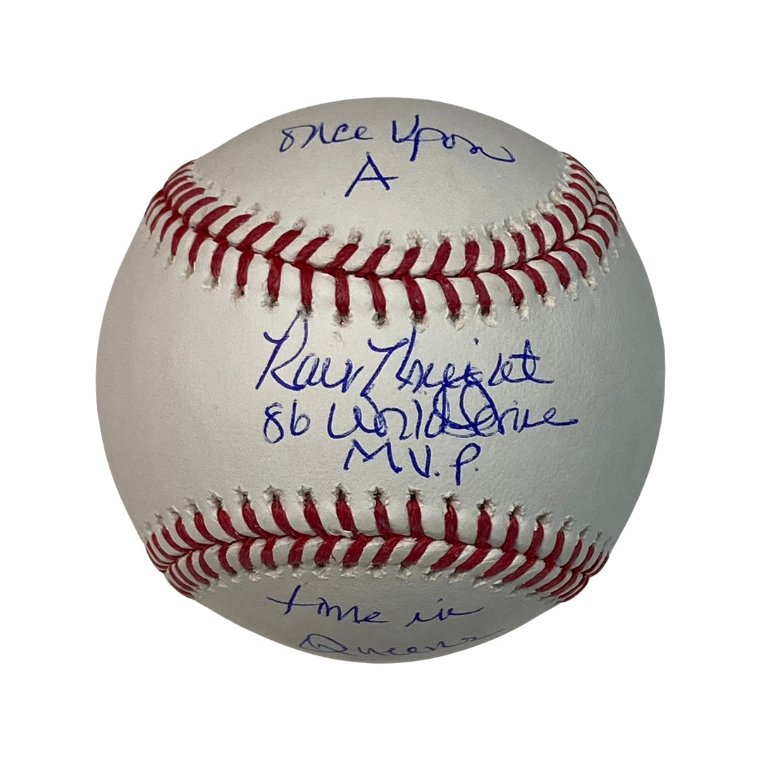Ray Knight Autographed New York Mets OMLB Once Upon a Time in Queens, 86 World Series MVP Inscriptions Steiner CX