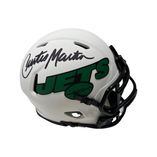 Curtis Martin Autographed New York Jets Lunar Eclipse Mini Helmet PSA