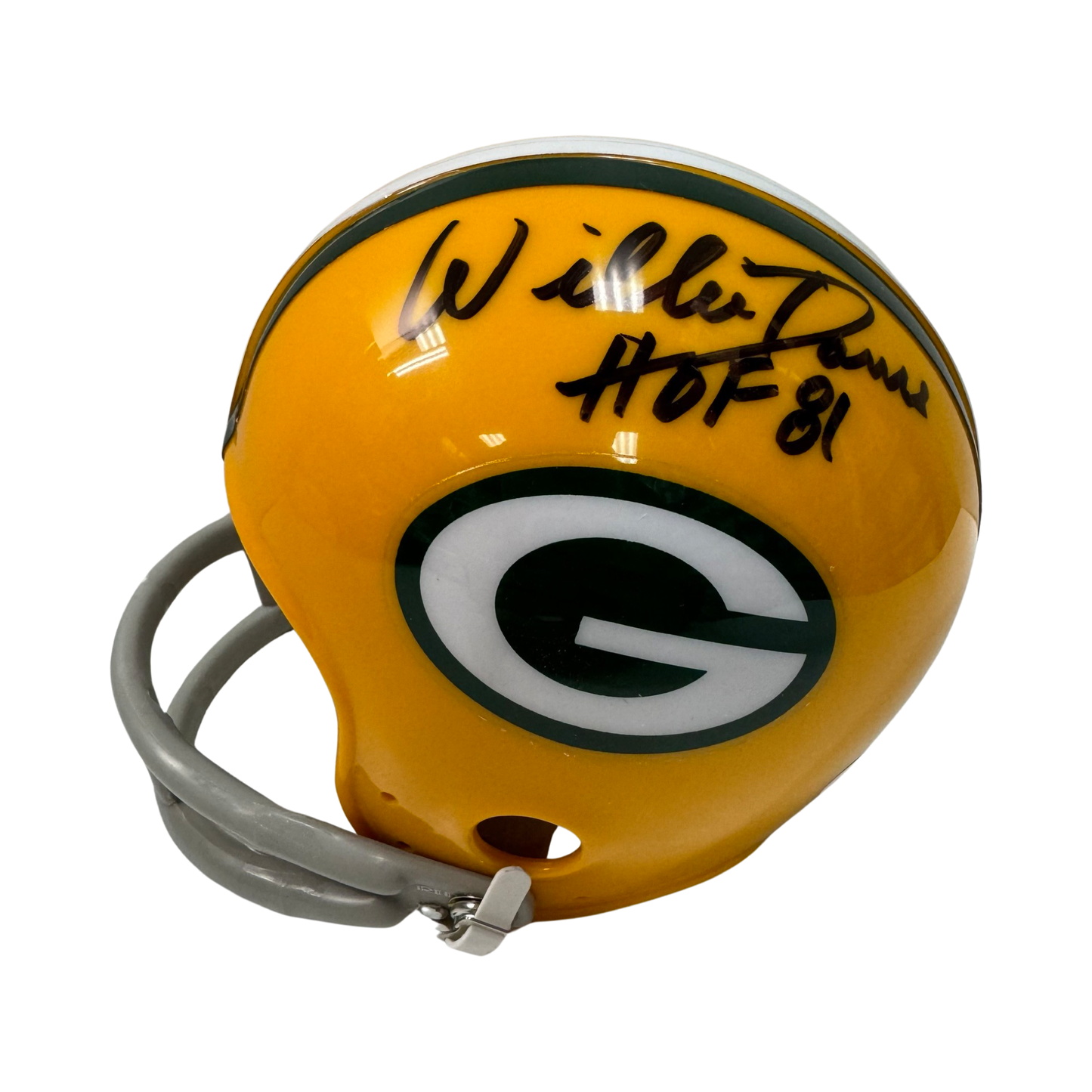 Willie Davis Autographed Green Bay Packers Mini Helmet HOF 81 Inscription JSA