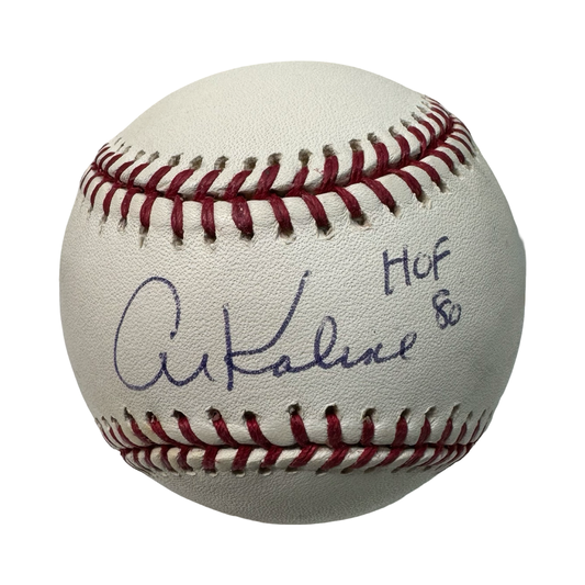 Al Kaline Autographed Detroit Tigers Official American League Baseball “HOF 80” Inscription JSA