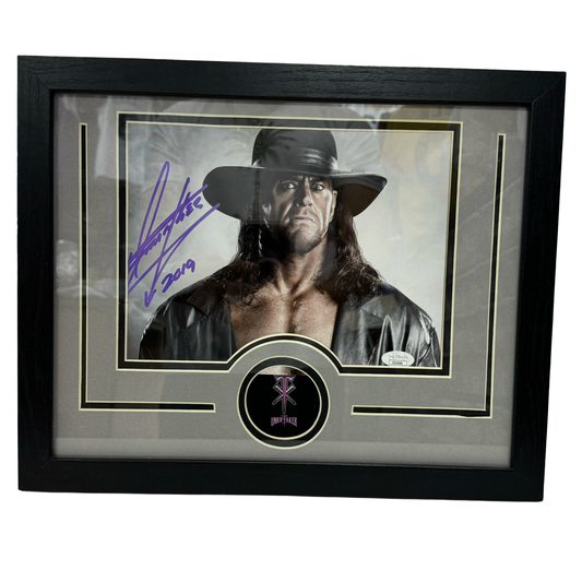 The Undertaker Autographed WWE Framed 8x10 JSA