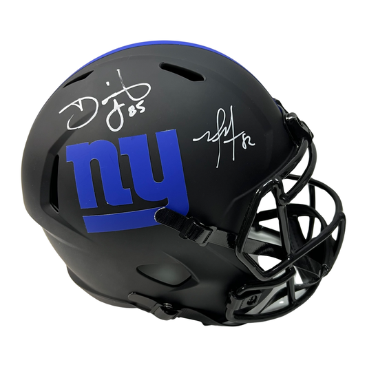 David Tyree & Mario Manningham Autographed New York Giants Eclipse Replica Helmet Steiner CX