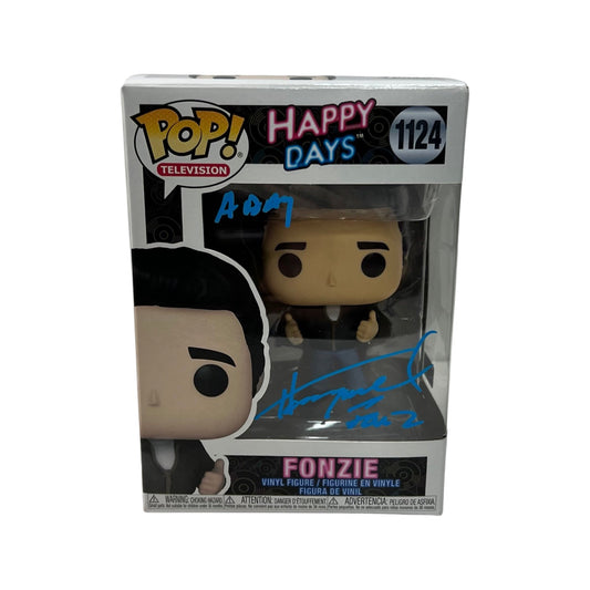 Henry Winkler Autographed Fonzie Happy Days Funko Pop "Aaay, Fonz" Inscriptions Blue Ink Steiner CX