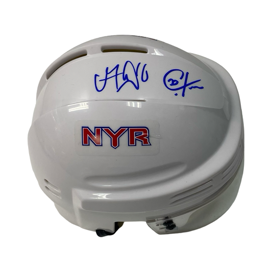 Chris Kreider & Vincent Trocheck Autographed New York Rangers White Mini Helmet Beckett