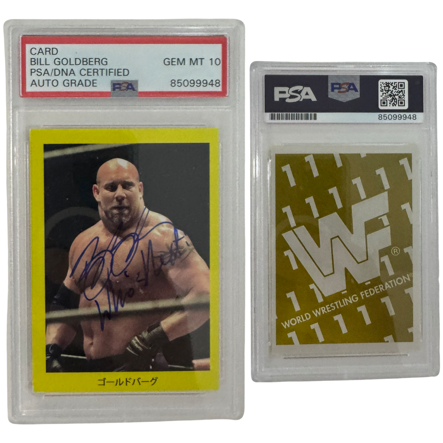 Bill Goldberg Autographed Card Who’s Next Inscription PSA AUTO GEM MT 10