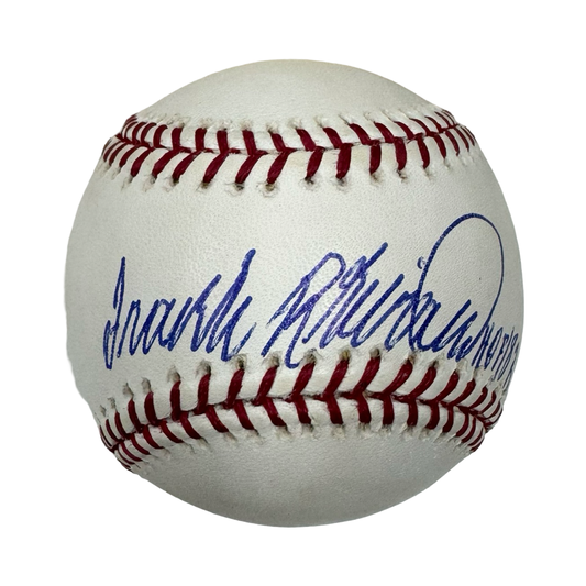Frank Robinson Autographed Official American League Baseball HOF 82 Inscription JSA