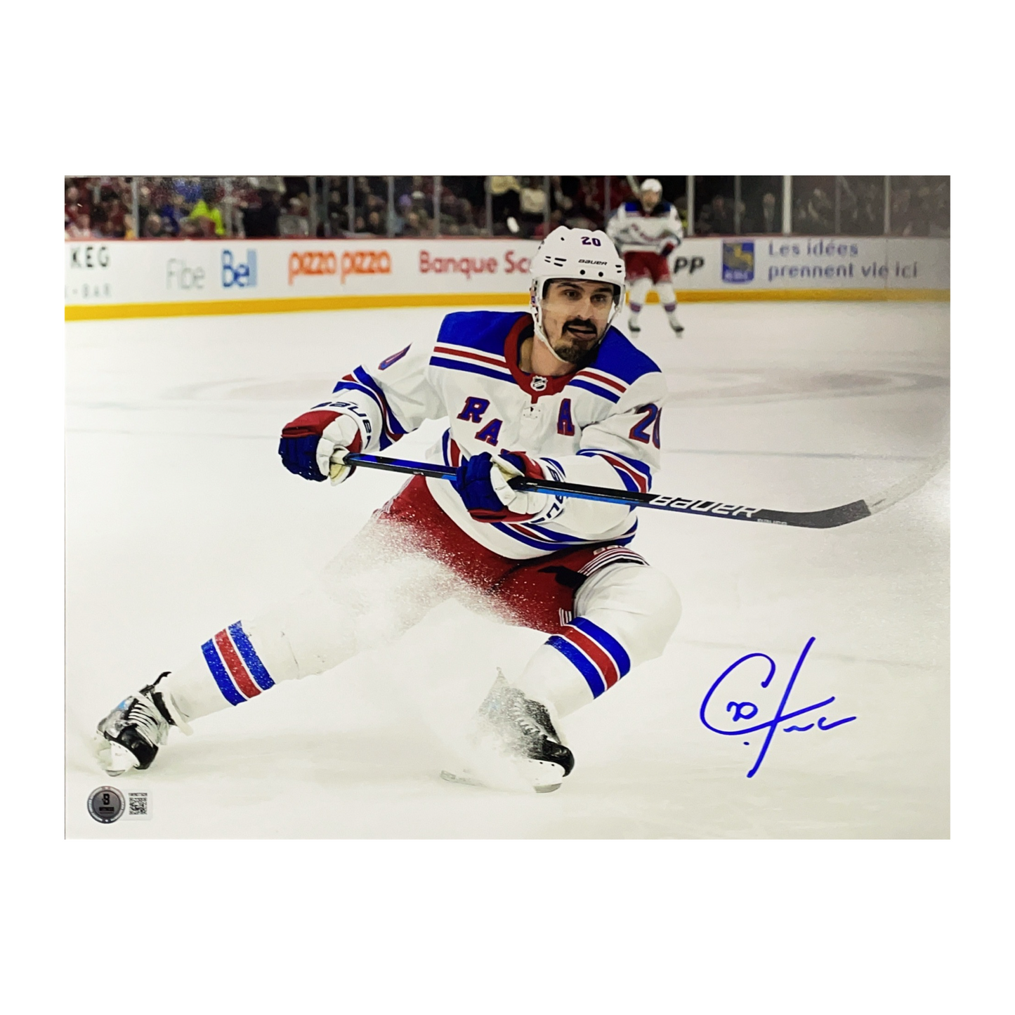 Chris Kreider Autographed New York Rangers Tongue Out 11x14 Beckett