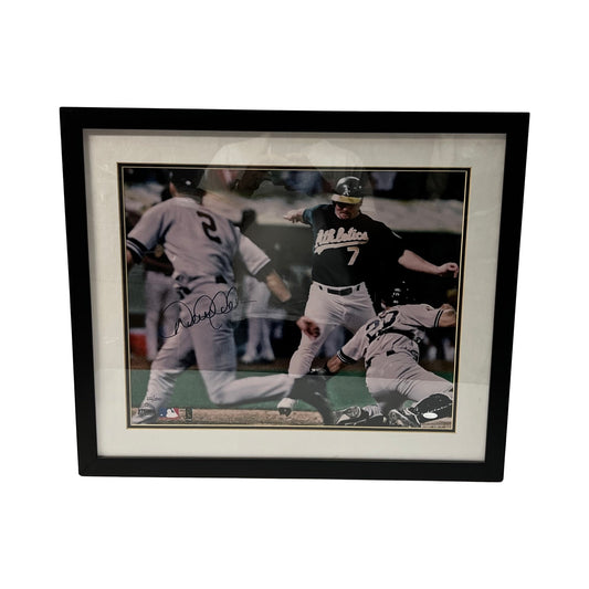 Derek Jeter Autographed New York Yankees Framed The Flip 16x20 LE 222/500 Steiner