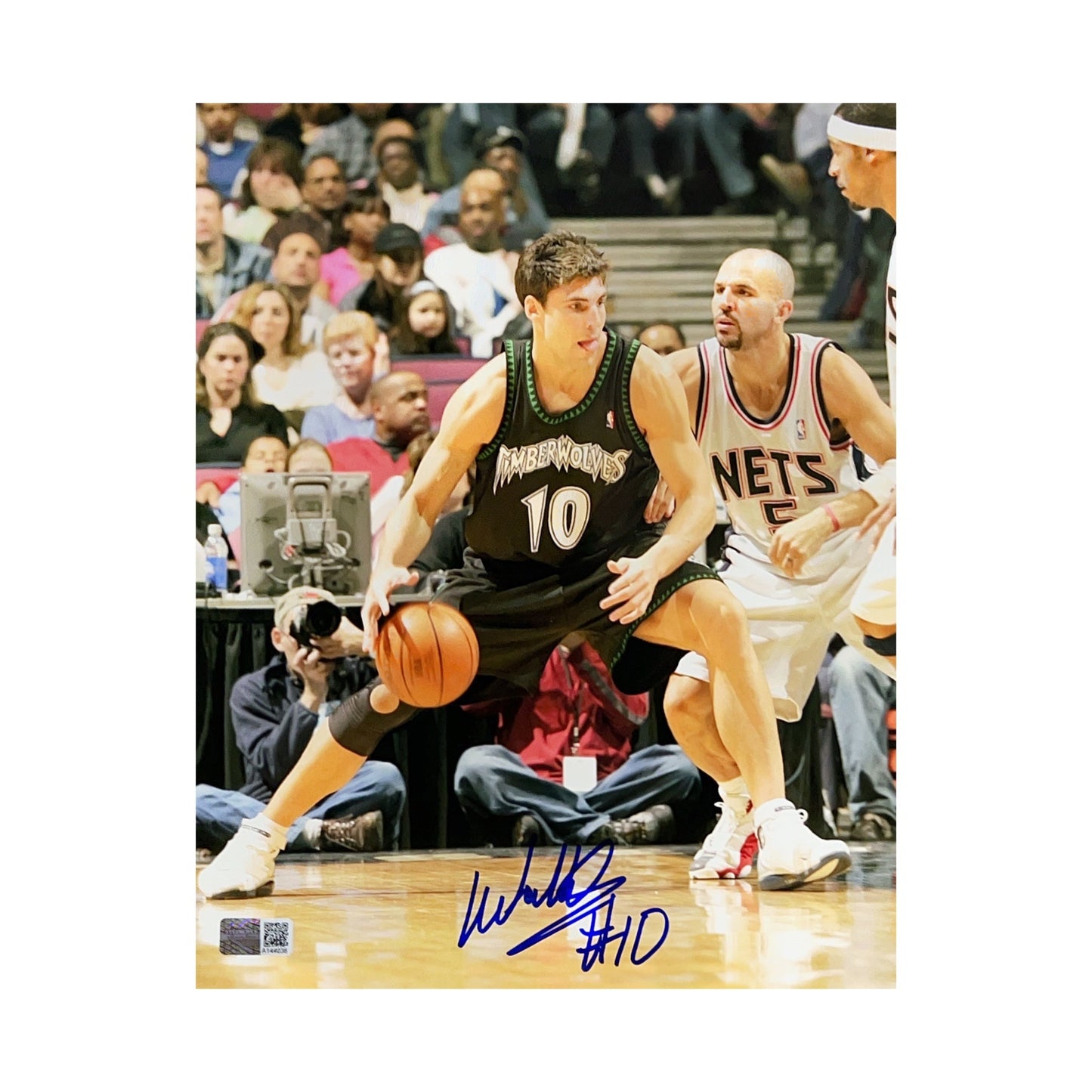 Wally Szczerbiak Autographed Minnesota Timberwolves Jason Kidd 8x10 Steiner CX