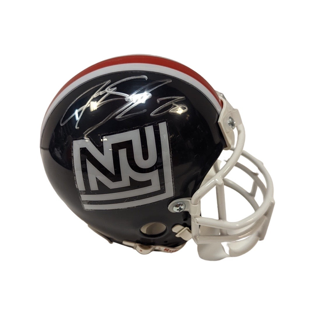 Jeremy Shockey Autographed New York Giants Retro Alternate Mini Helmet JSA