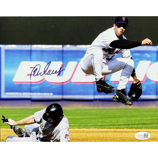 Rey Ordonez Autographed New York Mets Jump White Jersey 8x10 JSA