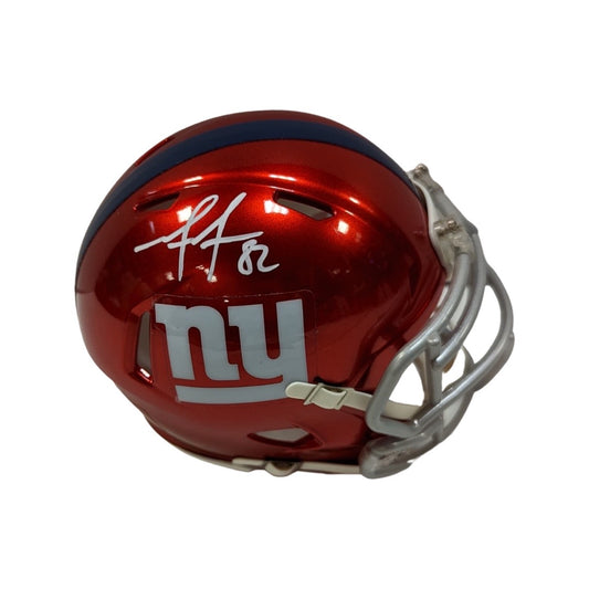 Mario Manningham Autographed New York Giants Flash Mini Helmet Steiner CX