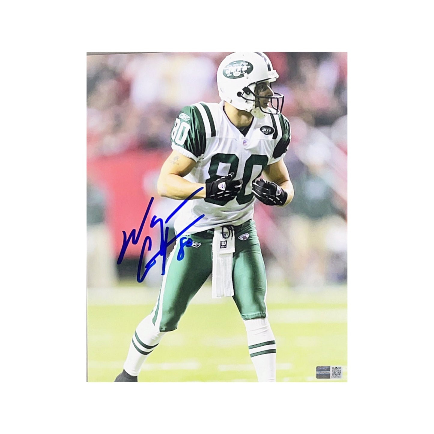 Wayne Chrebet Autographed New York Jets Line of Scrimmage 8x10 Steiner CX