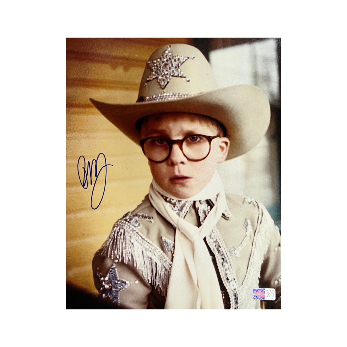 Peter Billingsley Autographed A Christmas Story Cowboy Outfit 8x10 Steiner CX