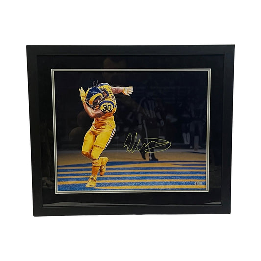 Todd Gurley Autographed Los Angeles Rams Framed 16x20 Beckett