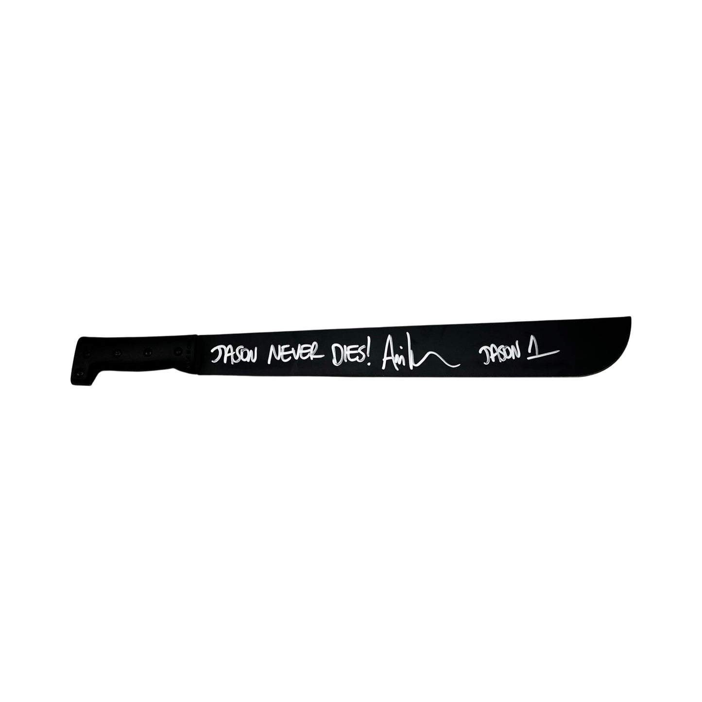 Ari Lehman Autographed Jason Voorhees Friday the 13th Machete Jason Never Dies!, Jason 1 Inscriptions Steiner CX