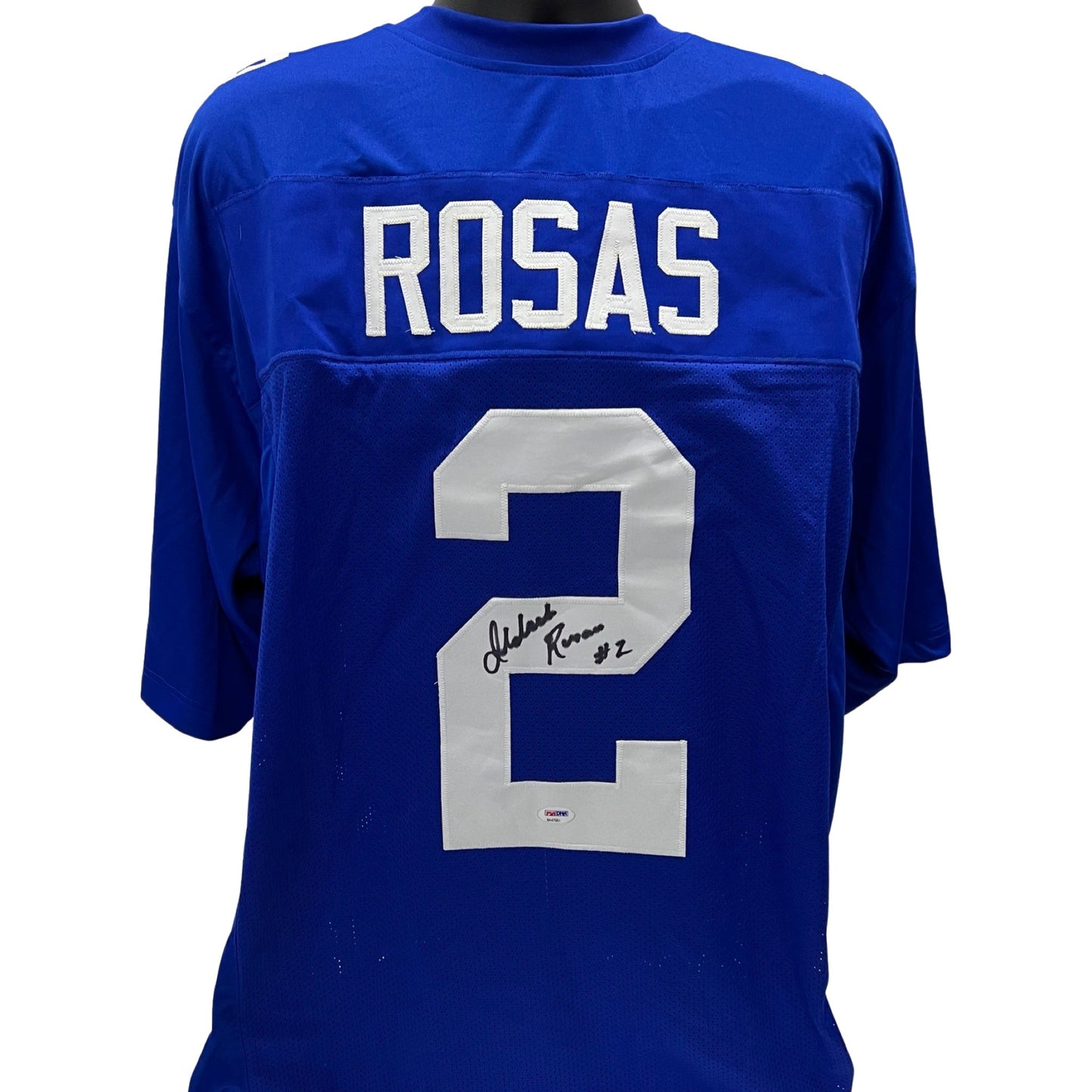 Aldrick Rosas Autographed New York Giants Blue Jersey PSA