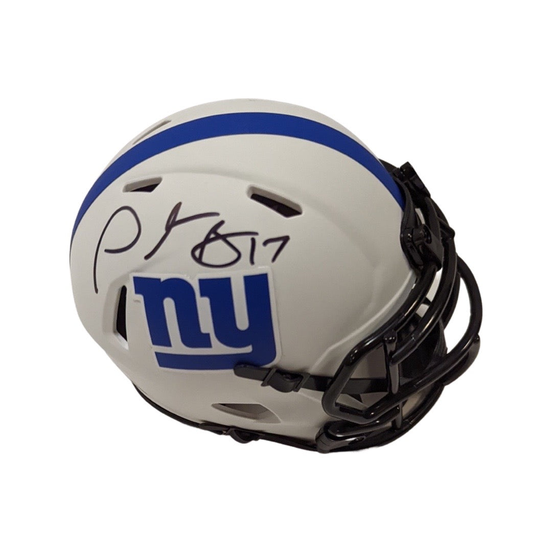 Plaxico Burress Autographed New York Giants Lunar Eclipse Mini Helmet Steiner CX