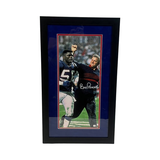 Bill Parcells Autographed New York Giants Framed 8x18 Steiner CX