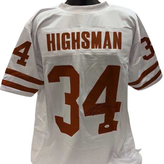 Ricky Williams Autographed Texas Longhorns White Highsman Jersey JSA