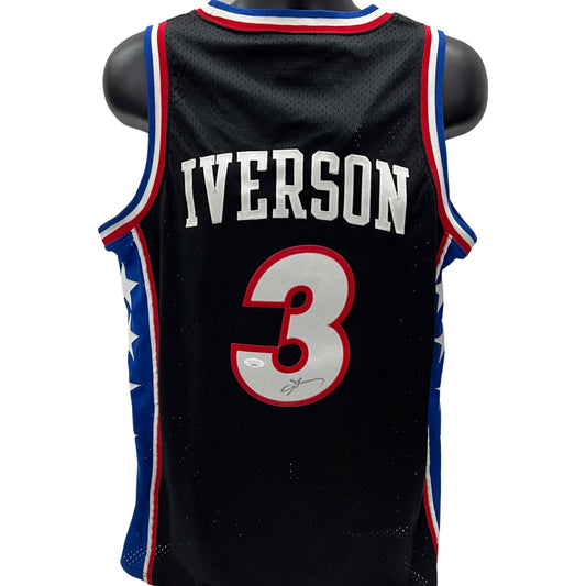 Allen Iverson Autographed Philadelphia 76’ers Black Nike Swingman Jersey JSA