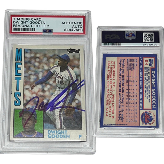 1984 Doc Gooden Topps Rookie Card #42T Autographed PSA Auto Authentic