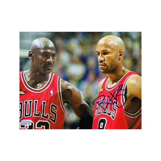 Ron Harper Autographed Chicago Bulls w/ Jordan 8x10 Steiner CX