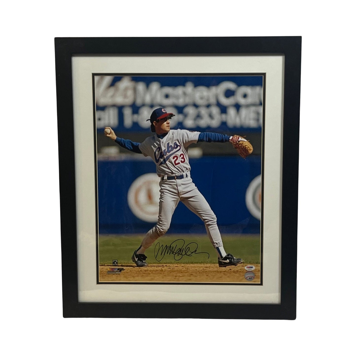 Ryne Sandberg Autographed Chicago Cubs Framed 16x20 PSA