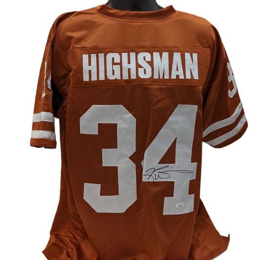 Ricky Williams Autographed Texas Longhorns Burnt Orange Highsman Jersey JSA